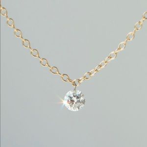 Catbird Yellow Gold Diamond Pinprick Necklace